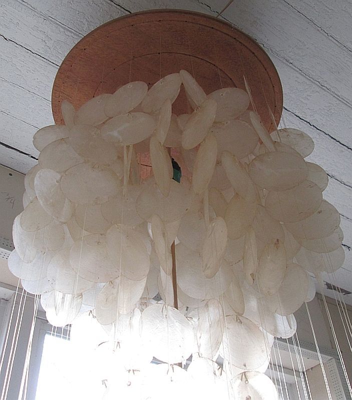 Capiz Shell Chandelier DIY