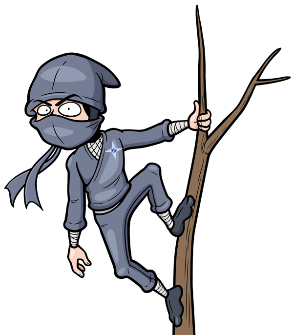 cartoon sneaky ninja