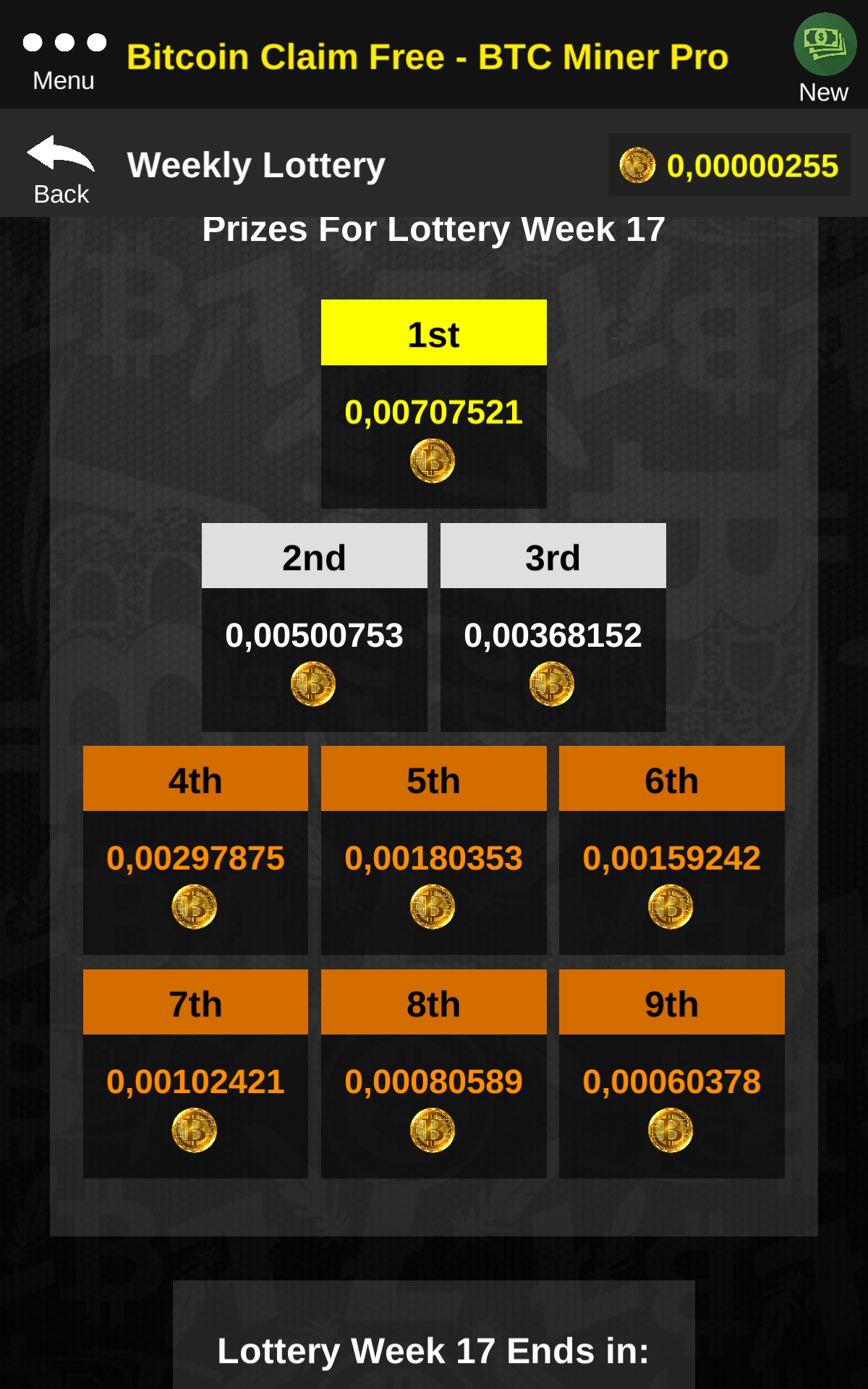 Android App Claim Free Bitcoin Every 15 Min Lottery Mining - 