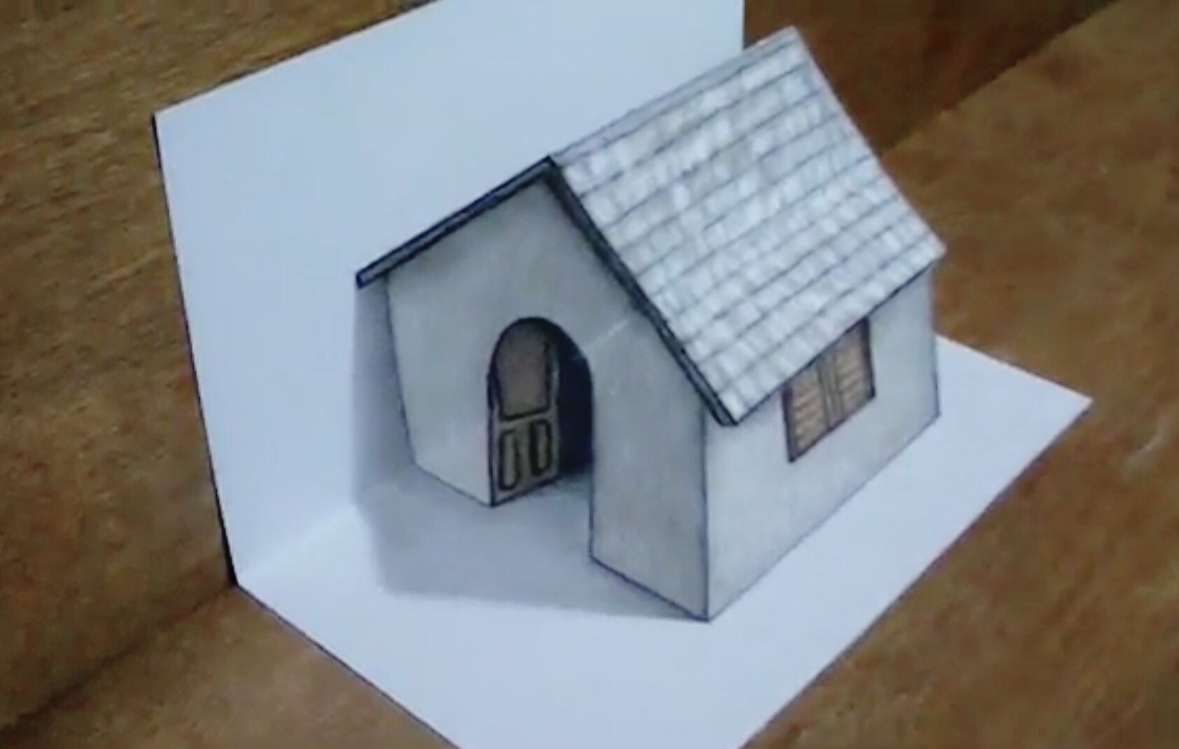 How To Draw A 3d House On Paper 24 Tutorial Steemit