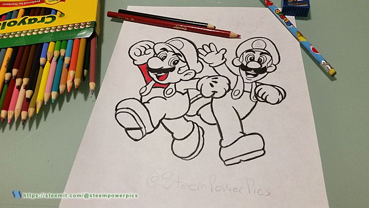 MARIO & LUIGI Fan Art - Learn to Draw with Friends Contest Entry with