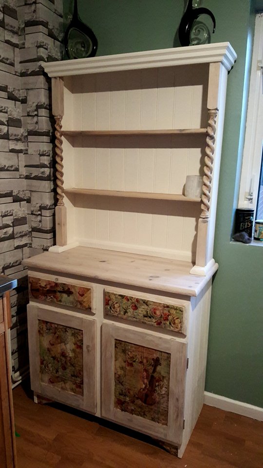 Decoupage Welsh Dresser Upcycle Furniture Project Steemit