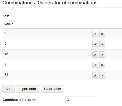 lotto number combination calculator