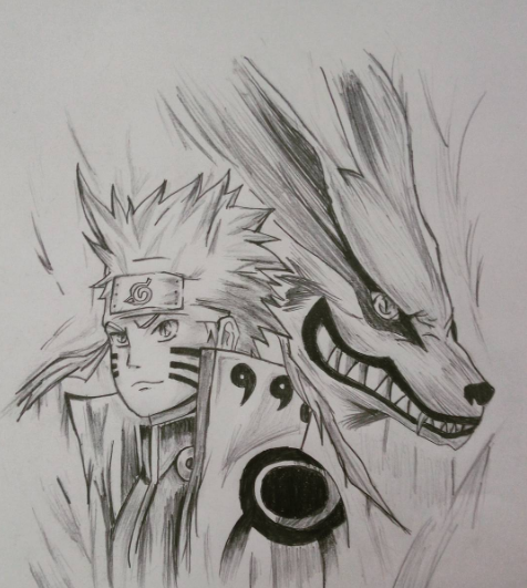 Art Of The Month Naruto Tailed Beast Mode And Kurama Let S.
