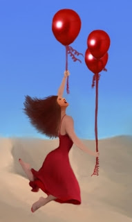 Red balloons woman Dryad Zaadz.jpg