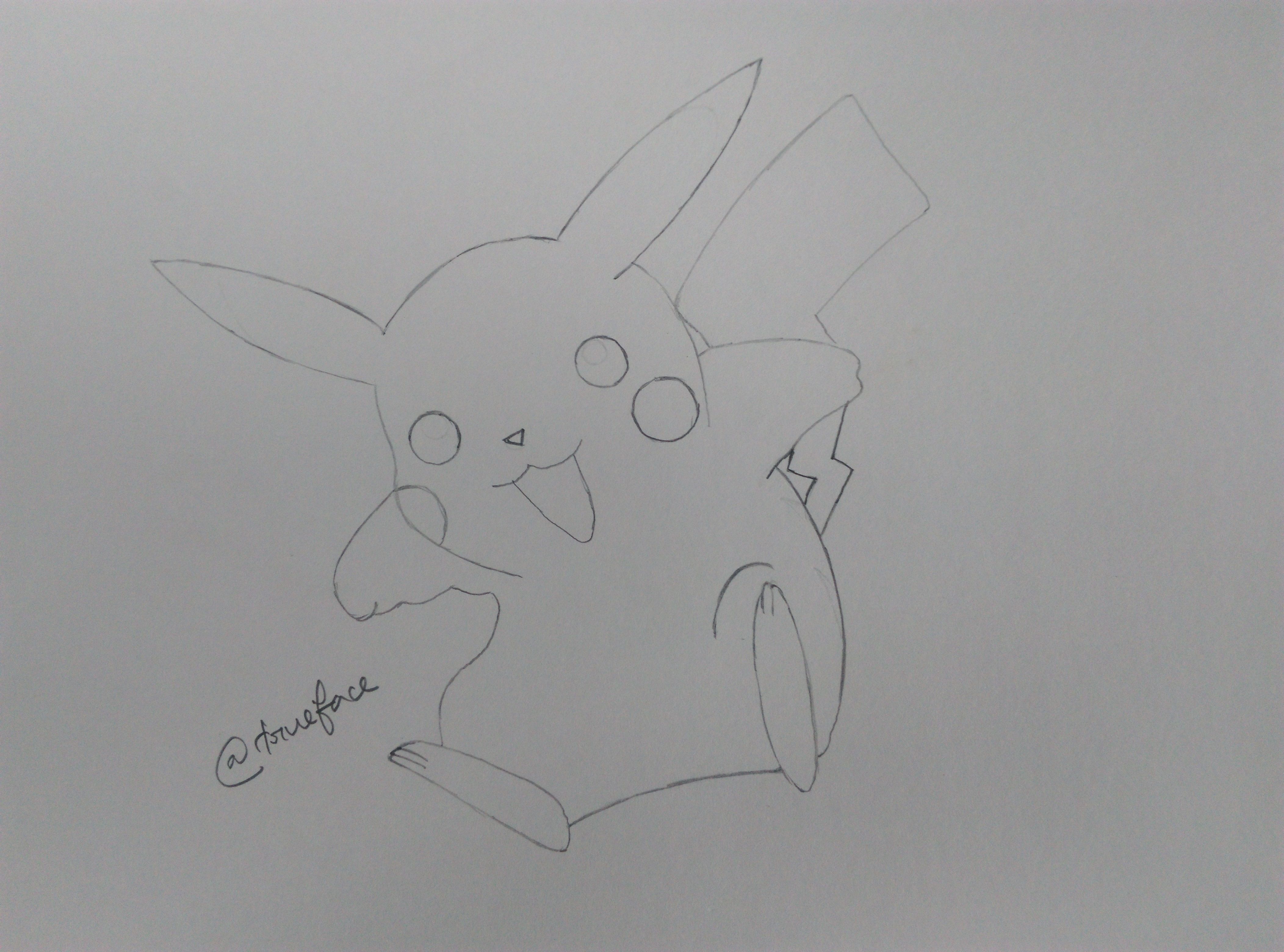 How to draw Pikachu Pokémon  Step by step Drawing tutorials
