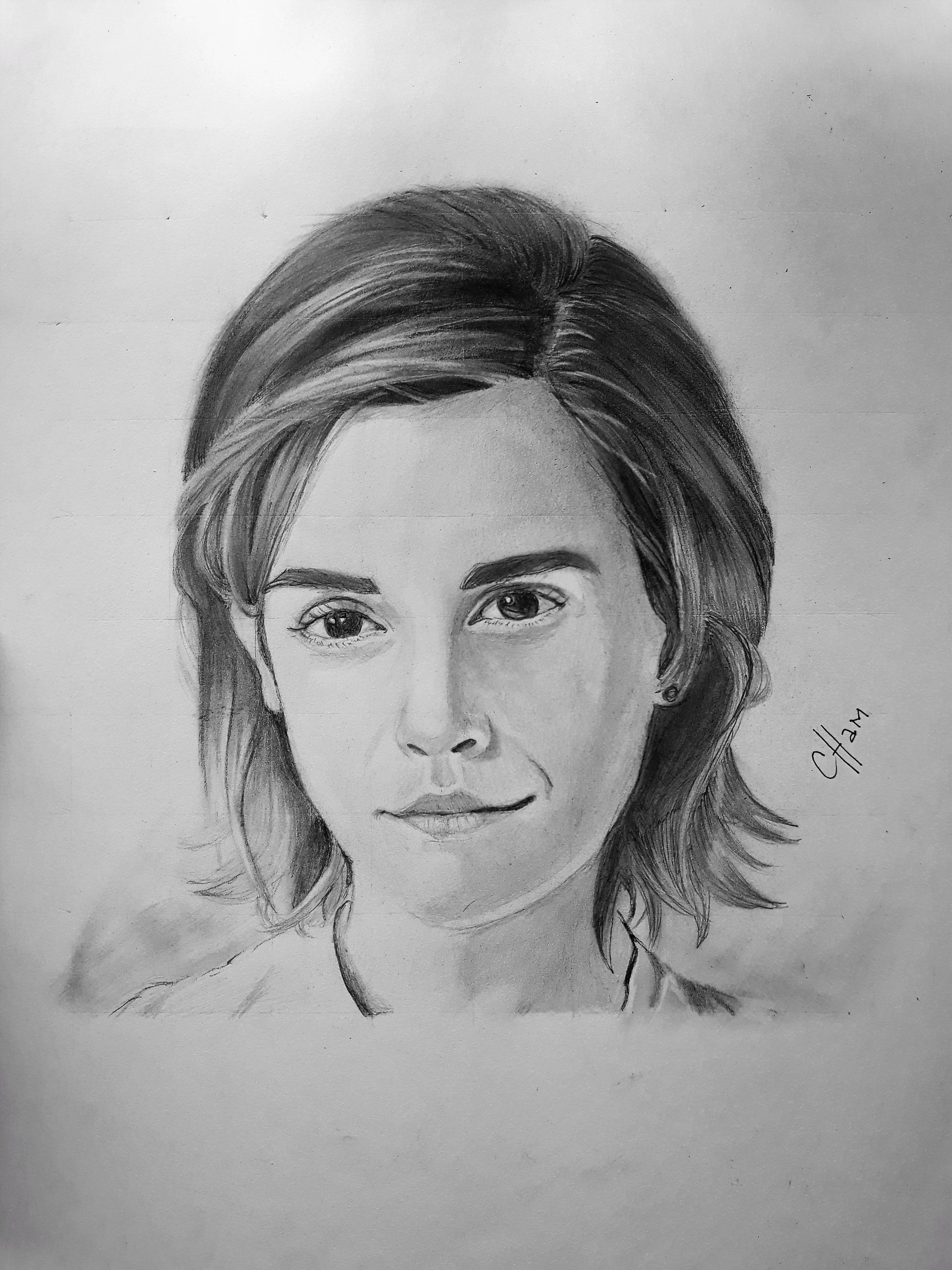 Perfect Pencil Sketch Of Emma Watson - Desi Painters