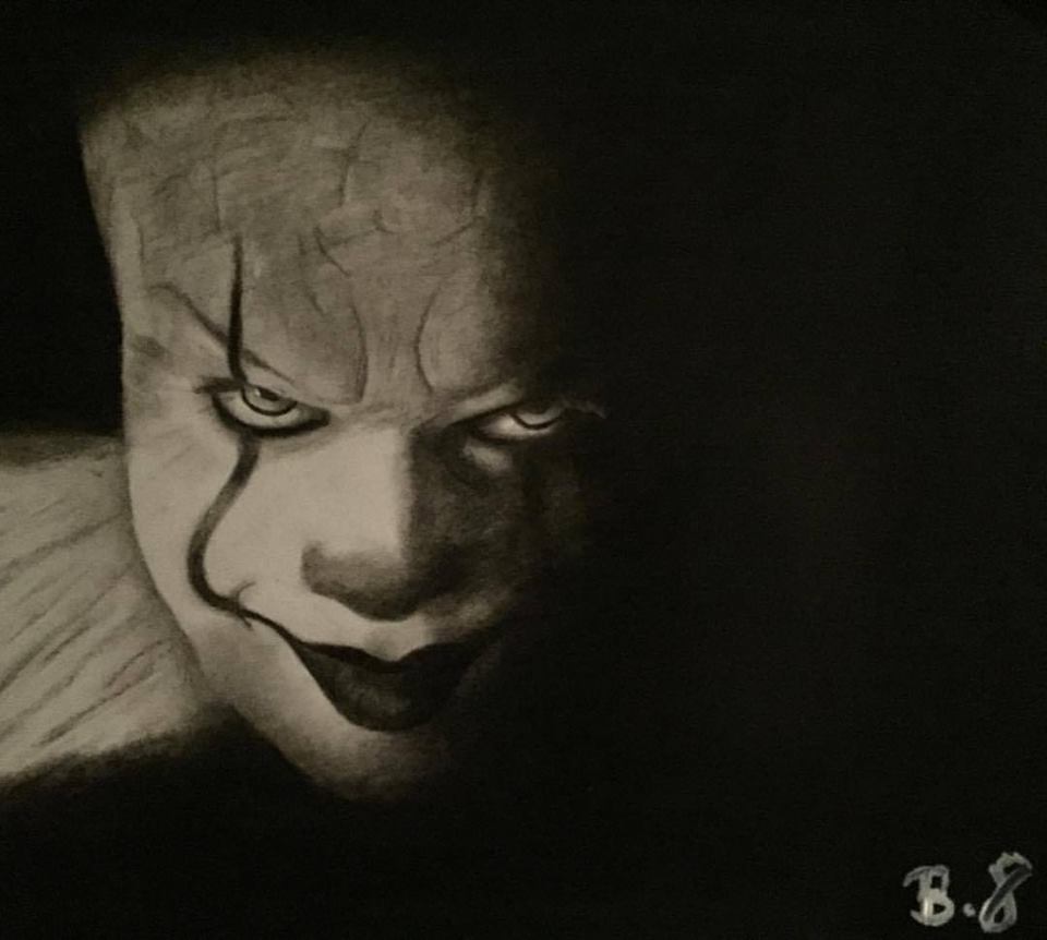 How To Draw Pennywise It Step By Step With Charcoal Steemit