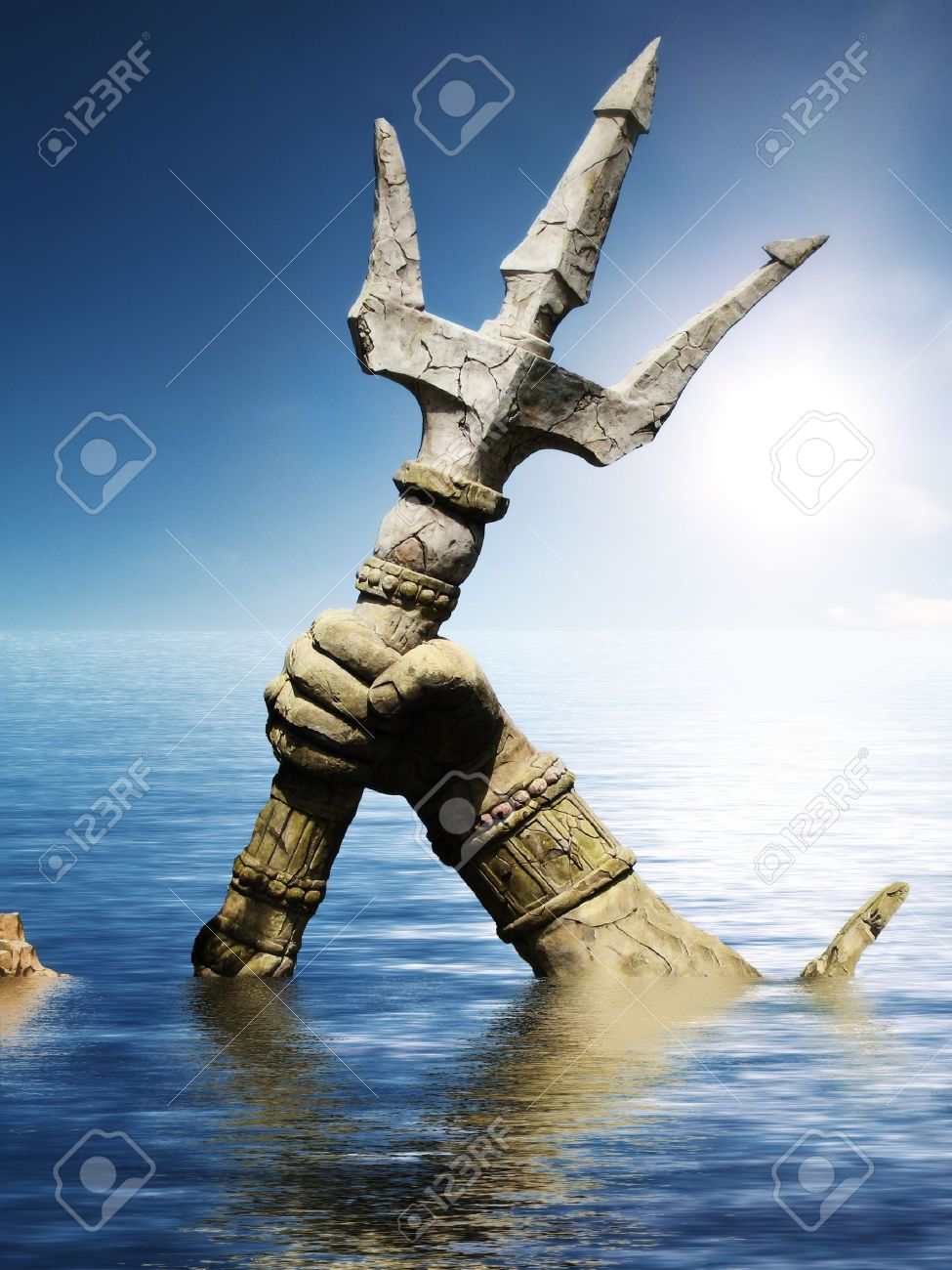 16174012-statue-of-neptune-or-poseidon-s-arm-holding-trident-coming-up-through-the-water-3d-render.jpg