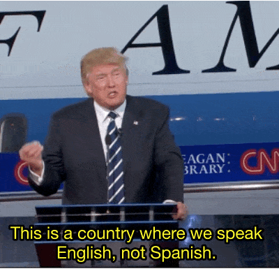 This Is A Country Where We Speak English Not Spanish Funny Trump Steemit