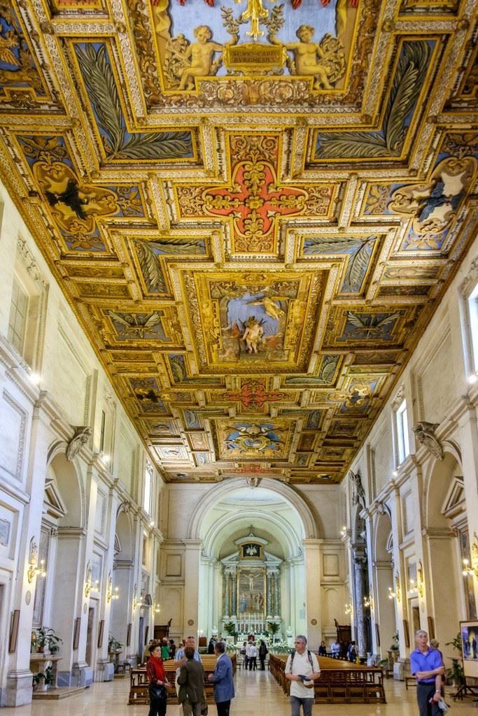 The Ceiling Inside Basilica San Sebastiano Fuori Le Mura In Roma 1661 Steemit