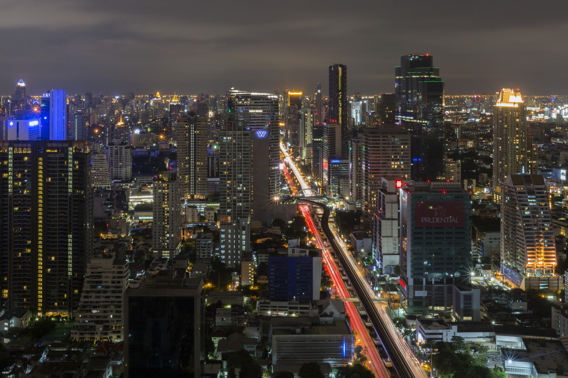 Sathron road. Bangkok business area.