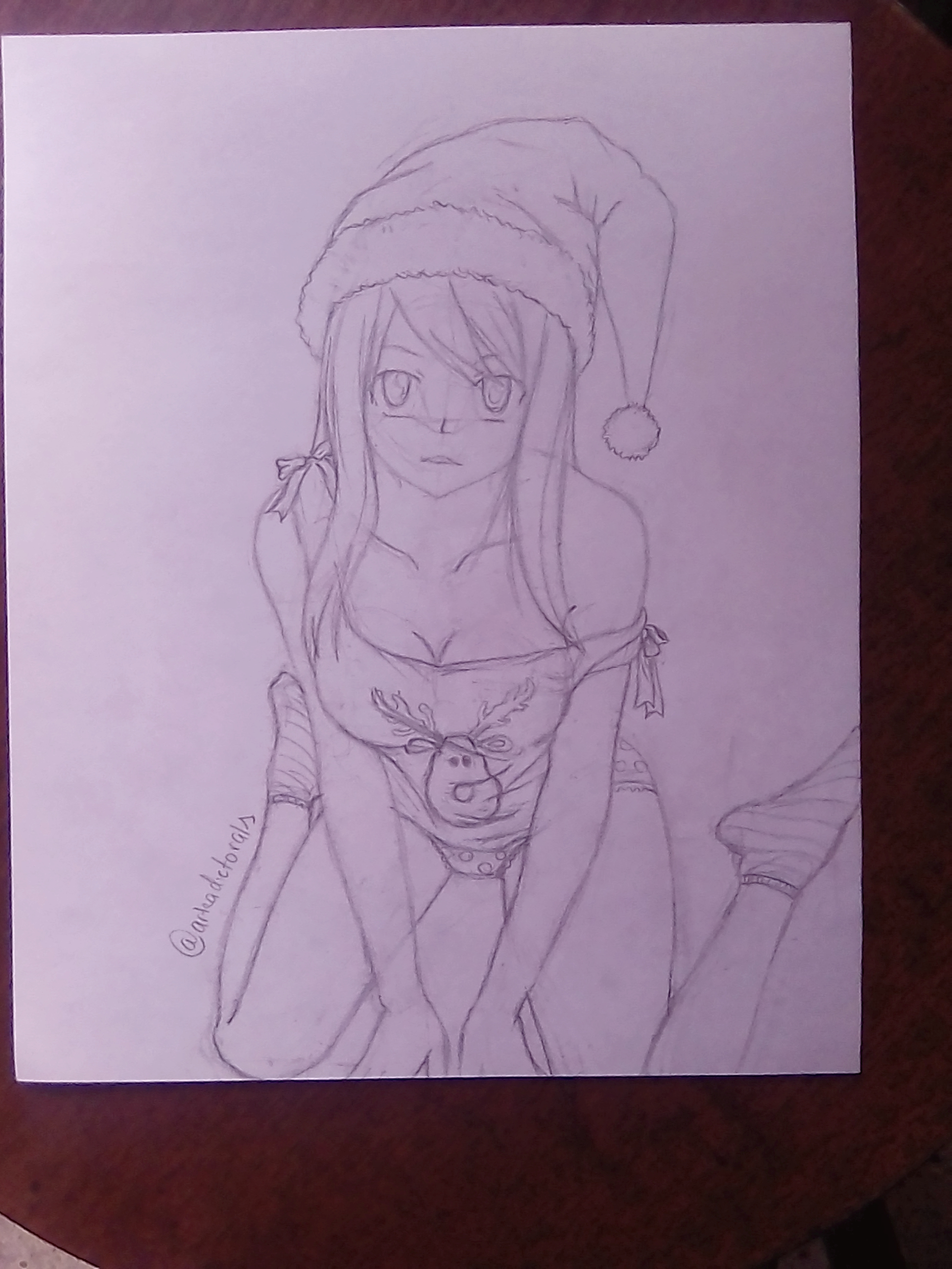 Drawing to Lucy Heartfilia/ Christmas Drawing — Steemit