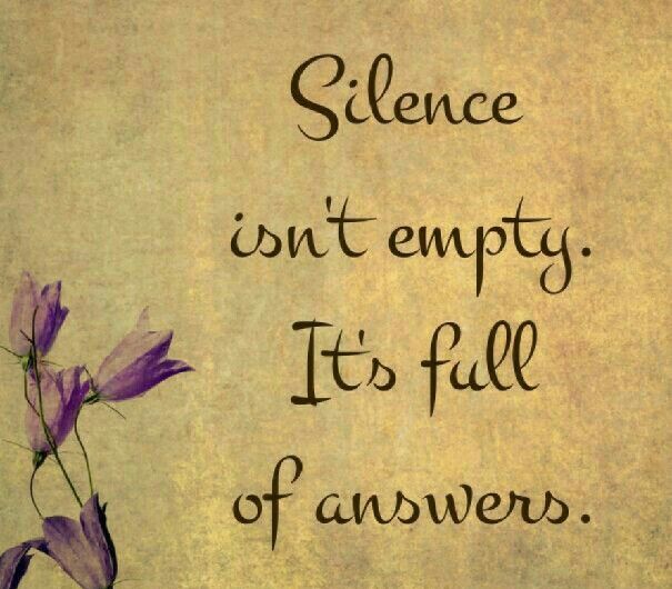 Silence Isen T Empty Steemit