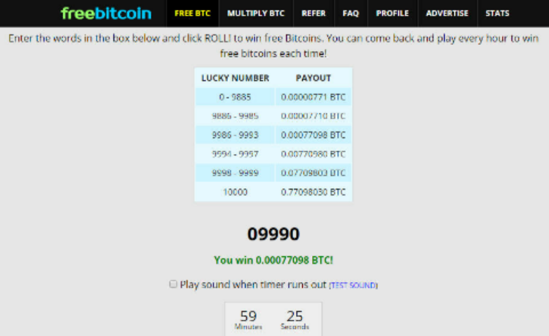 free bitcoin lucky number
