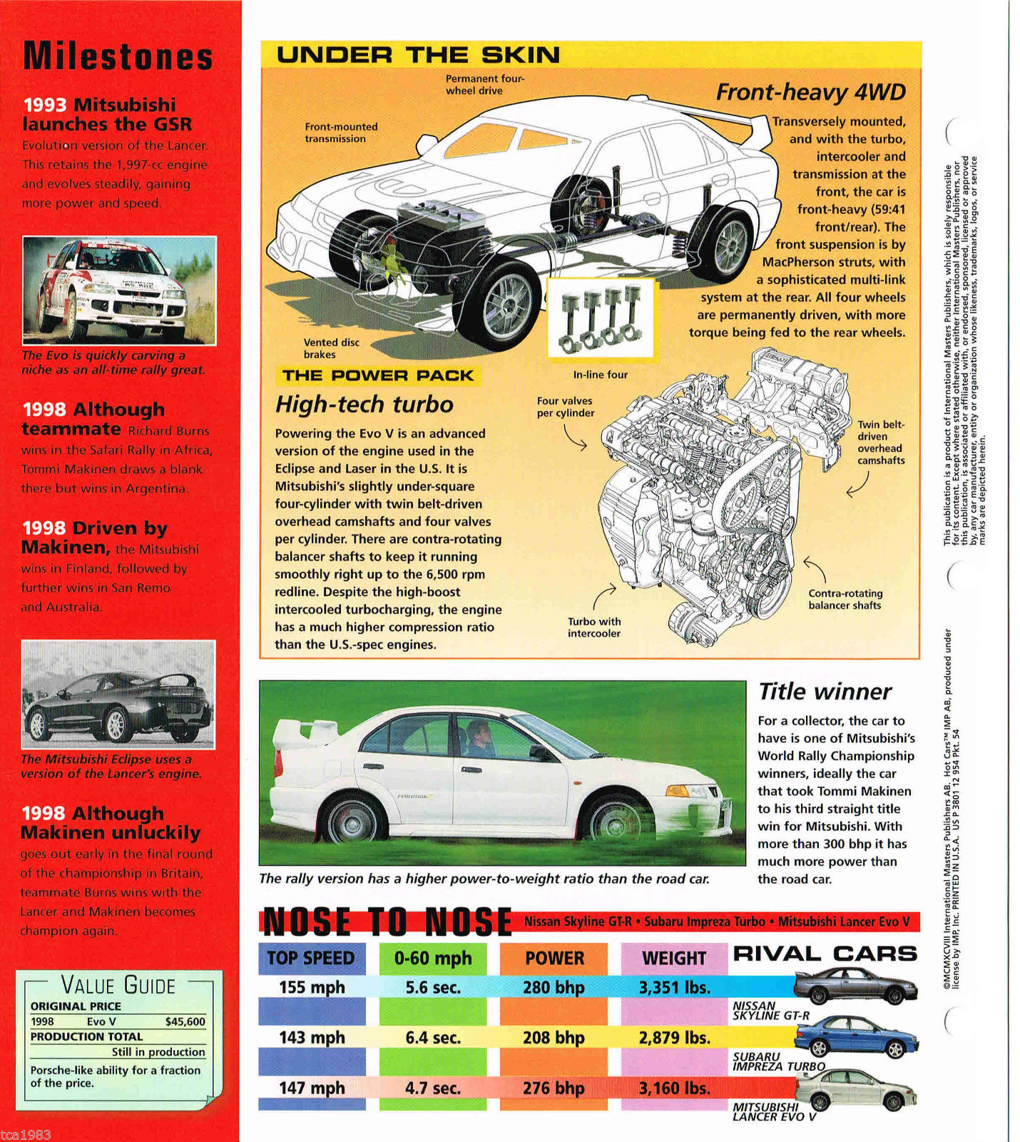 て*ん様 MITSUBISHI LANCER EVOLUTION-V 整備説明書 Mitsubishi Lancer Evolution V Spec Sheet - Informational — Steemit