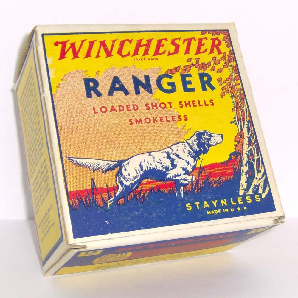 2 3/4in Details about   Vintage Empty Winchester Ranger 12 GA Shotgun Shell Box Never Folded 