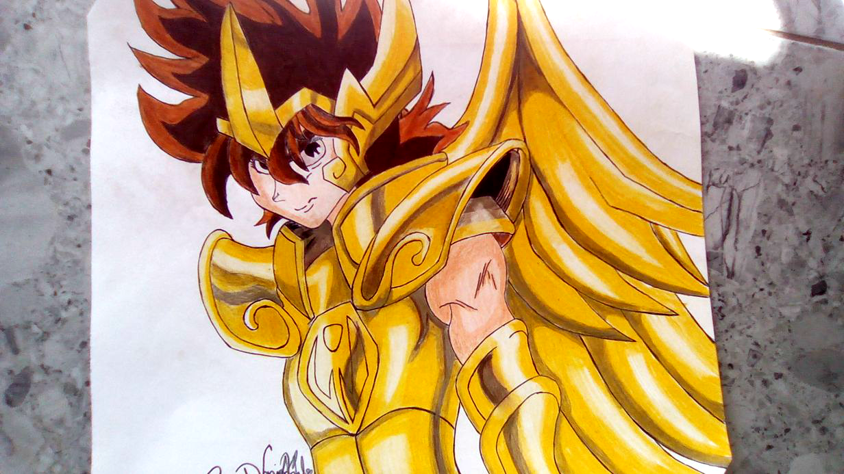 Hermoso dibujo de Seiya Sagitario/ Paso a Paso — Steemit