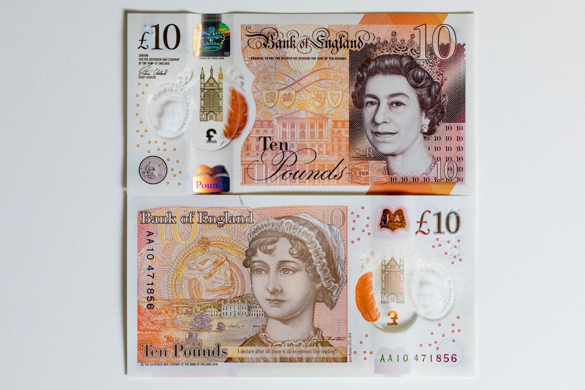 영국의 새 10파운드 지폐