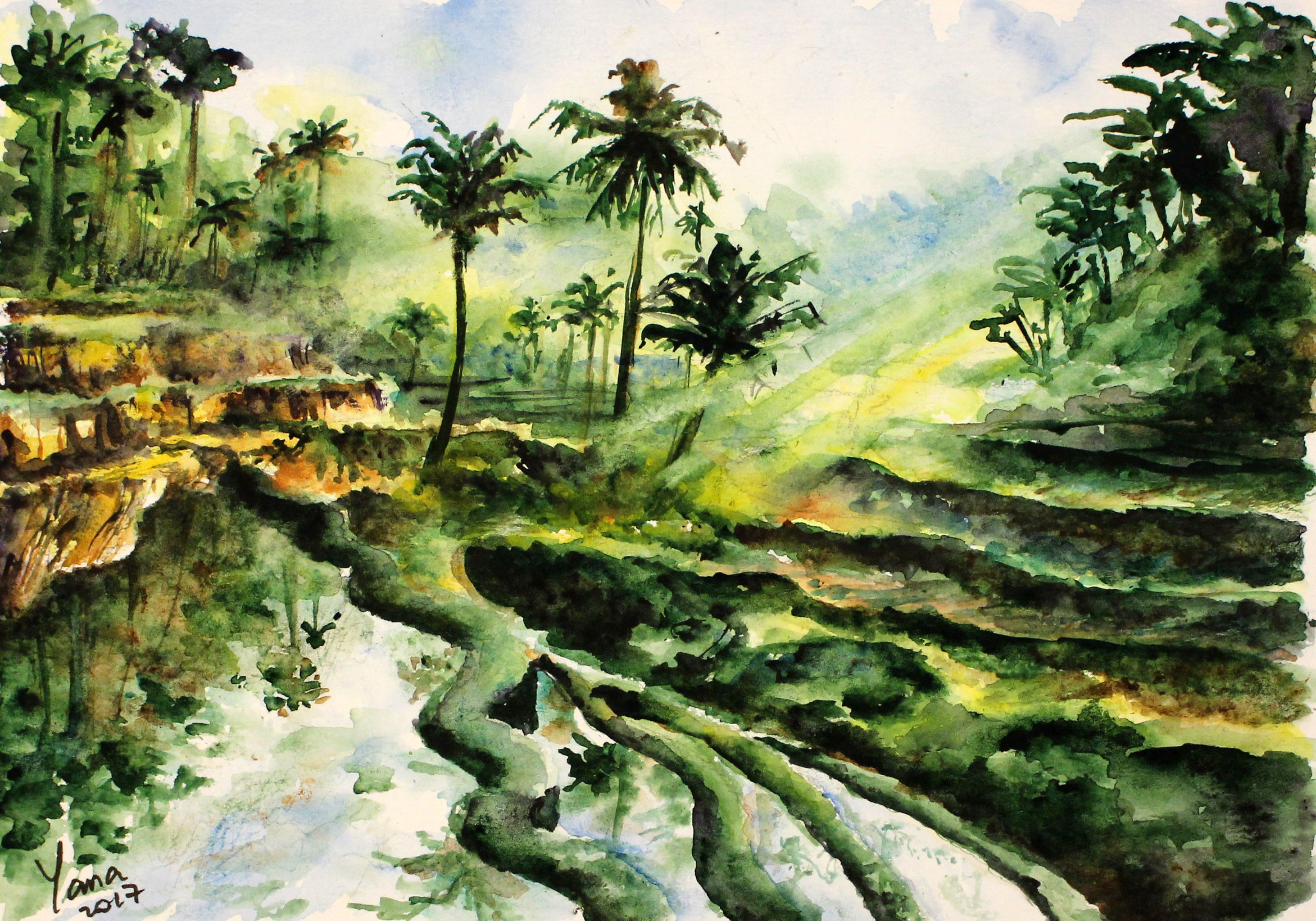 bali fields original watercolor painting.jpg