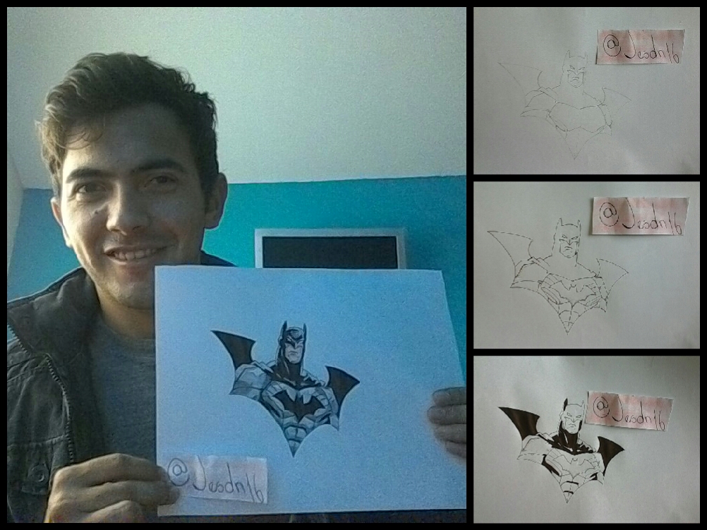 Batman (dibujo) sencillo pero excelente progreso con colores — Steemit