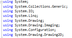 C# When did you read the using directive section on the top of each file?