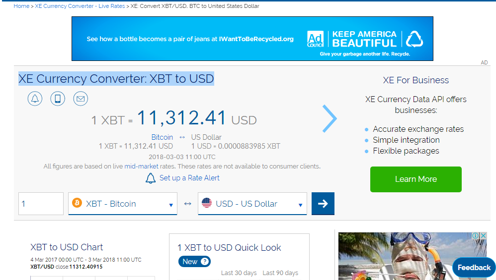 Bitcoin a Dollaro Americano | Converti BTC USD