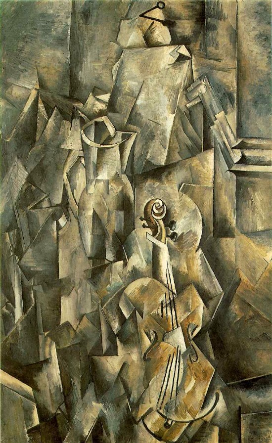 Georges Braque, Pitcher and Violin, 1909-1910.jpg