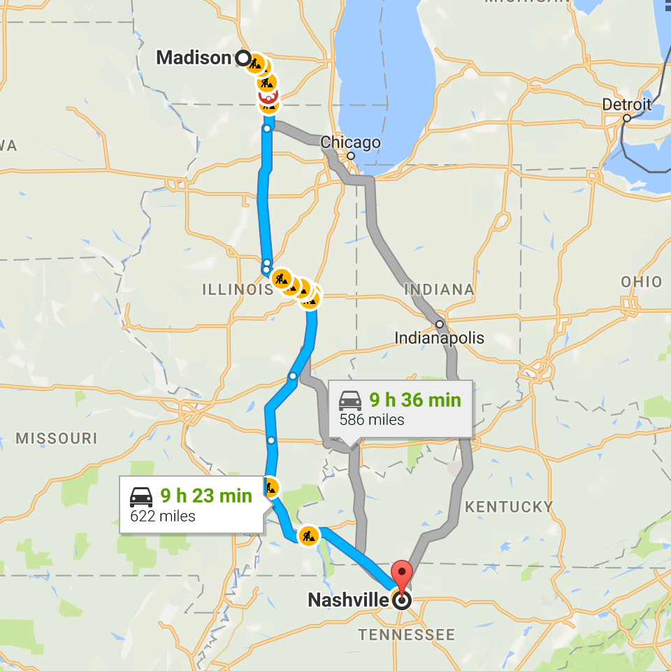 Road Trip from Madison WI to Nashville TN Steemit