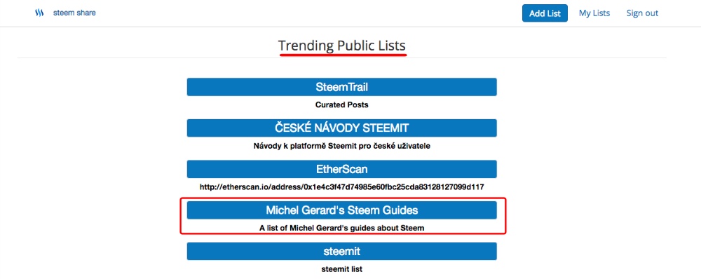 Organize your Steem Posts in Public or Private Lists with Steem Share!