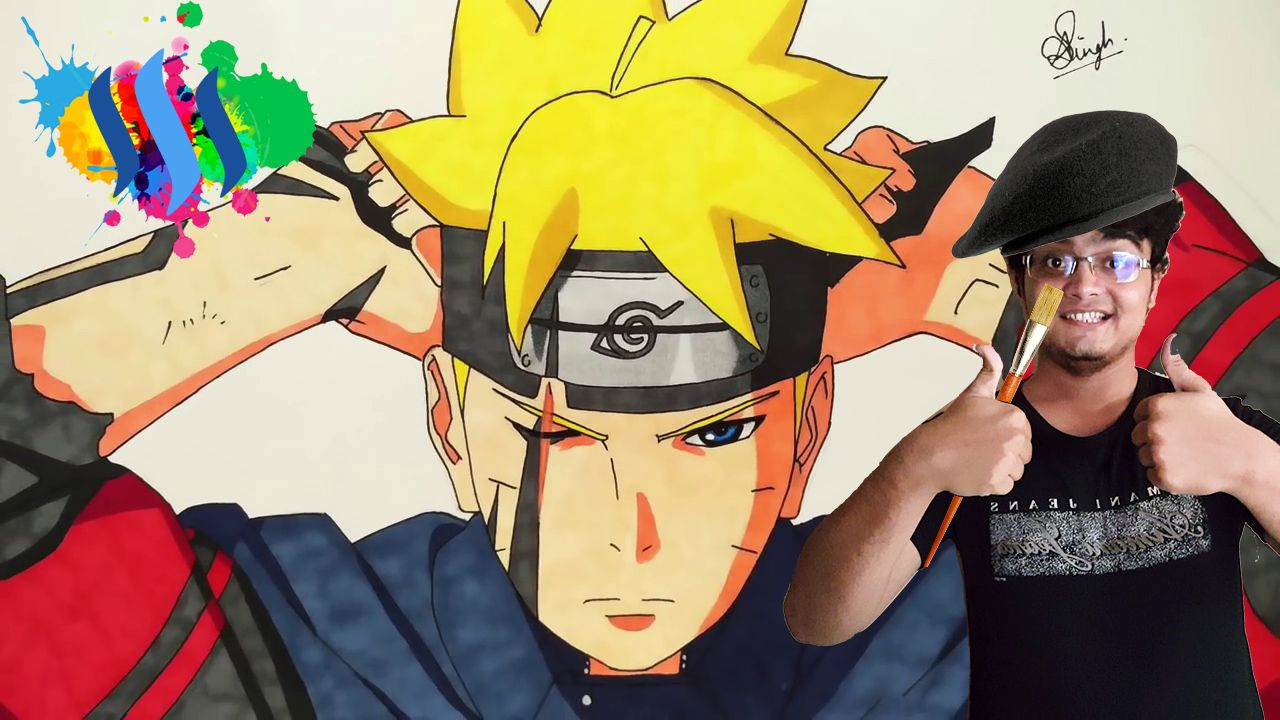 Drawing Boruto and Naruto 