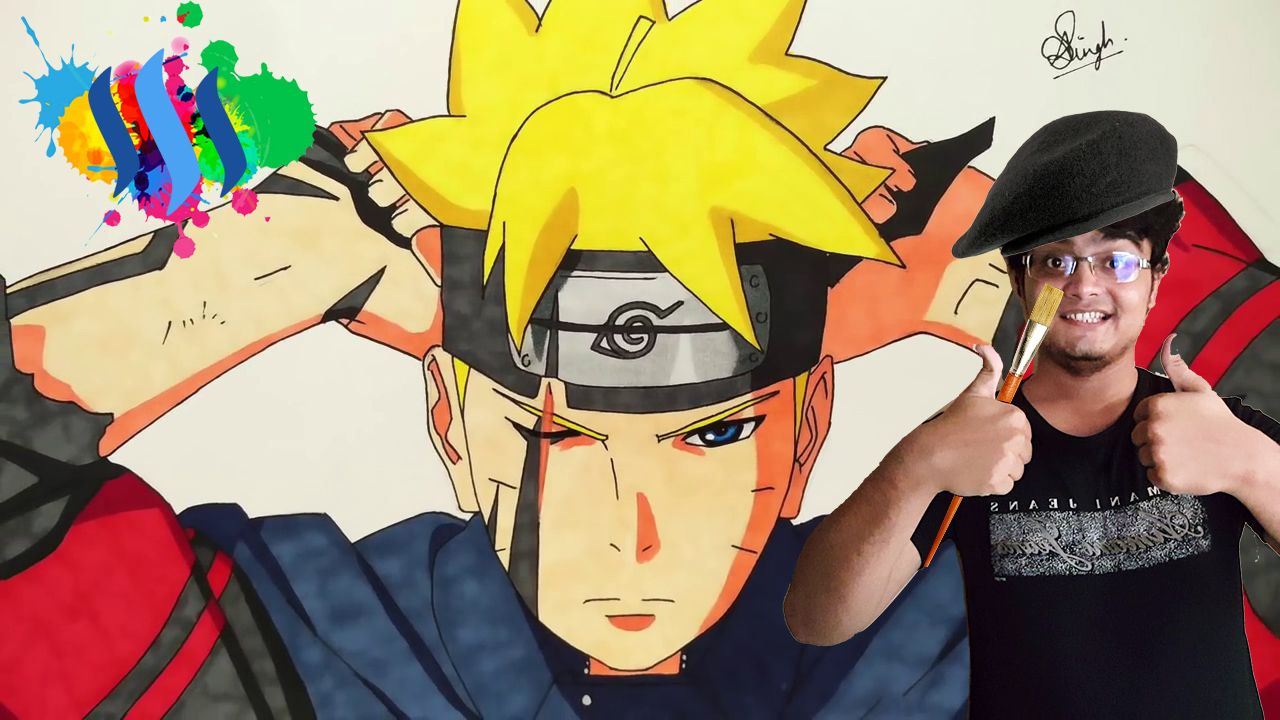 HOW TO DRAW AND COLOR THE BORUTO STEP BY STEP - NARUTO NEXT 