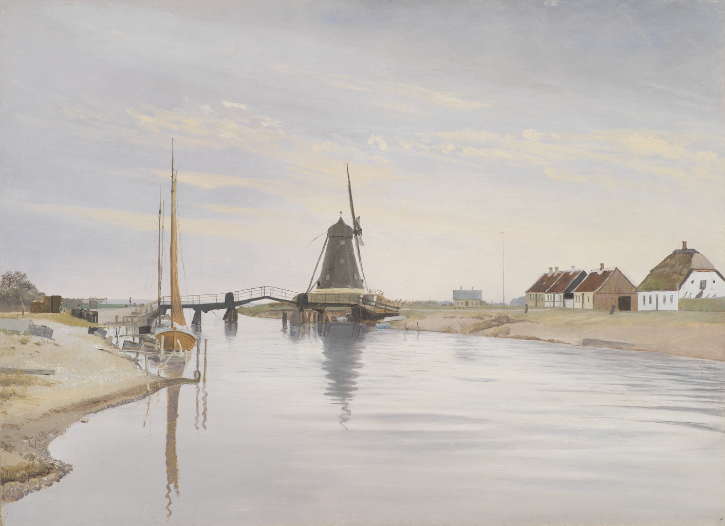 the bridge and mill at Karrebaeksminde 1898.jpg