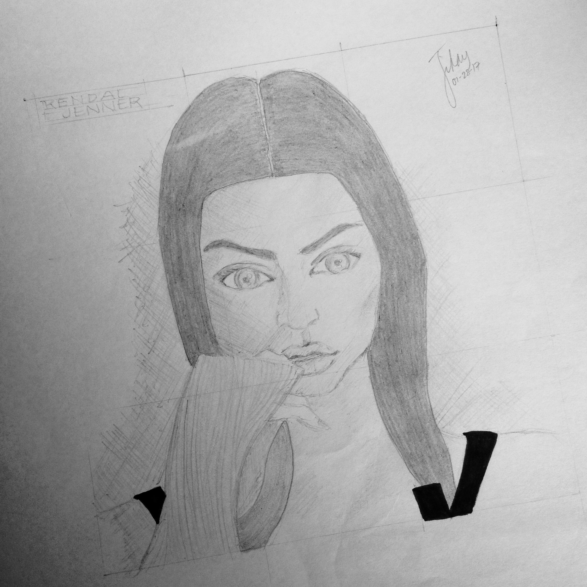 I thought this drawing of Kendall Jenner is spot on  Imgur