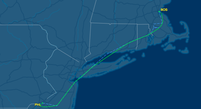 American Airlines 1906 February 18, 2018 Flight Pattern