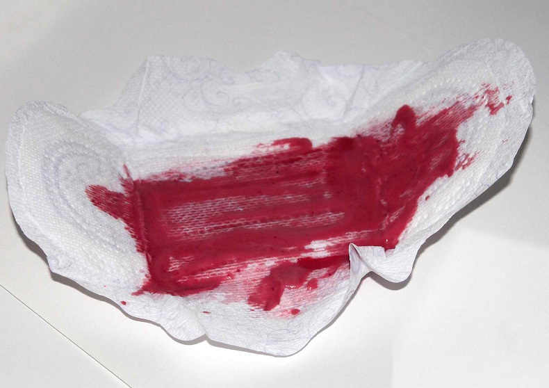 used sanitary napkin