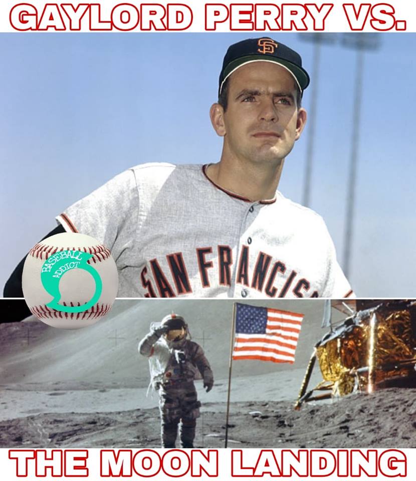 Gaylord Perry first career homer moon landing