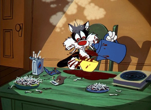 sylvester-cat-cigarettes-coffee.gif