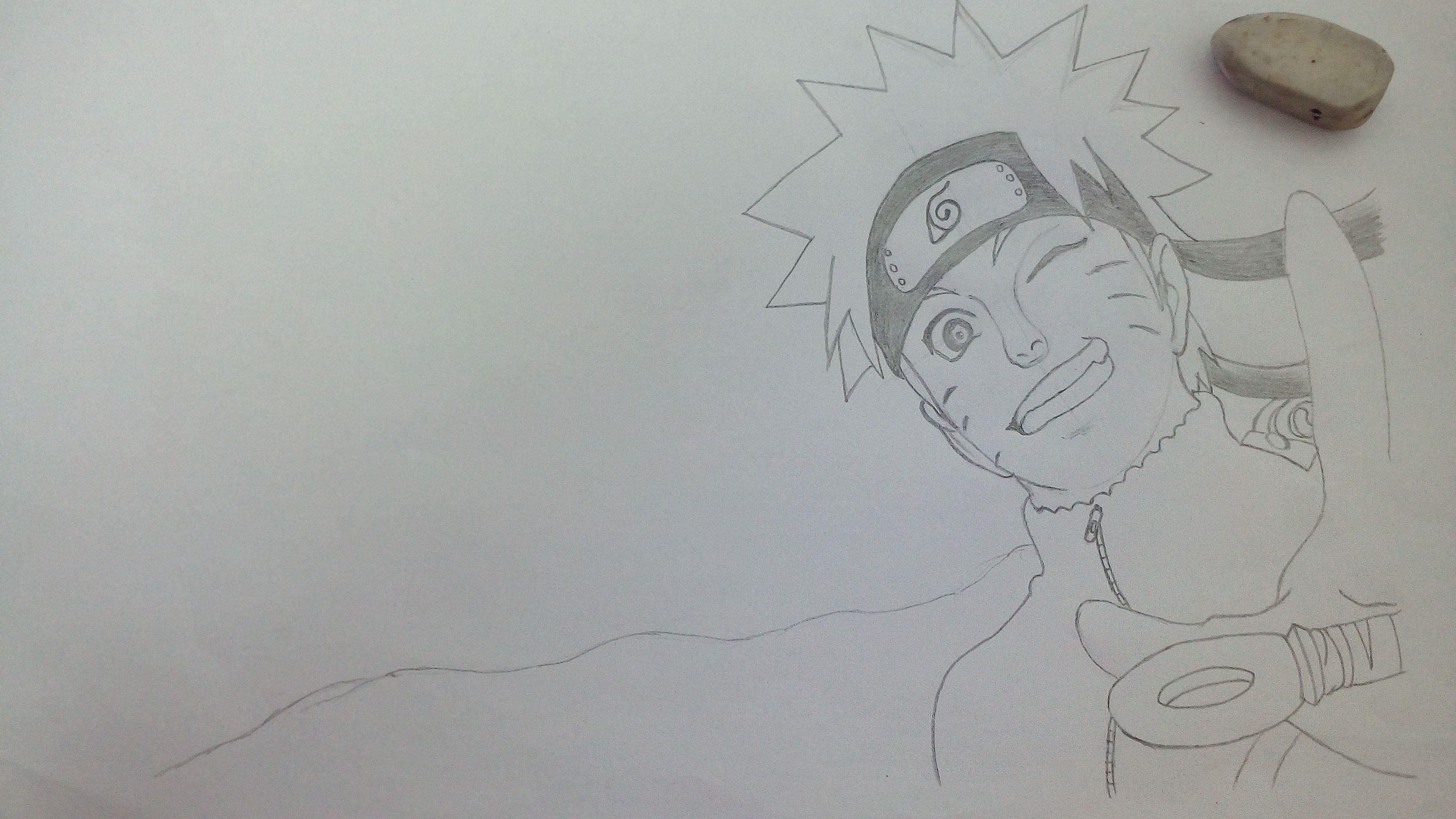 Drawing Art - Coloring With a Pencil / Anime Character Challenge Naruto  Uzumaki #1 - #simple (@muhaidin) — Steemit