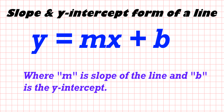 slope intercept form equation calculator