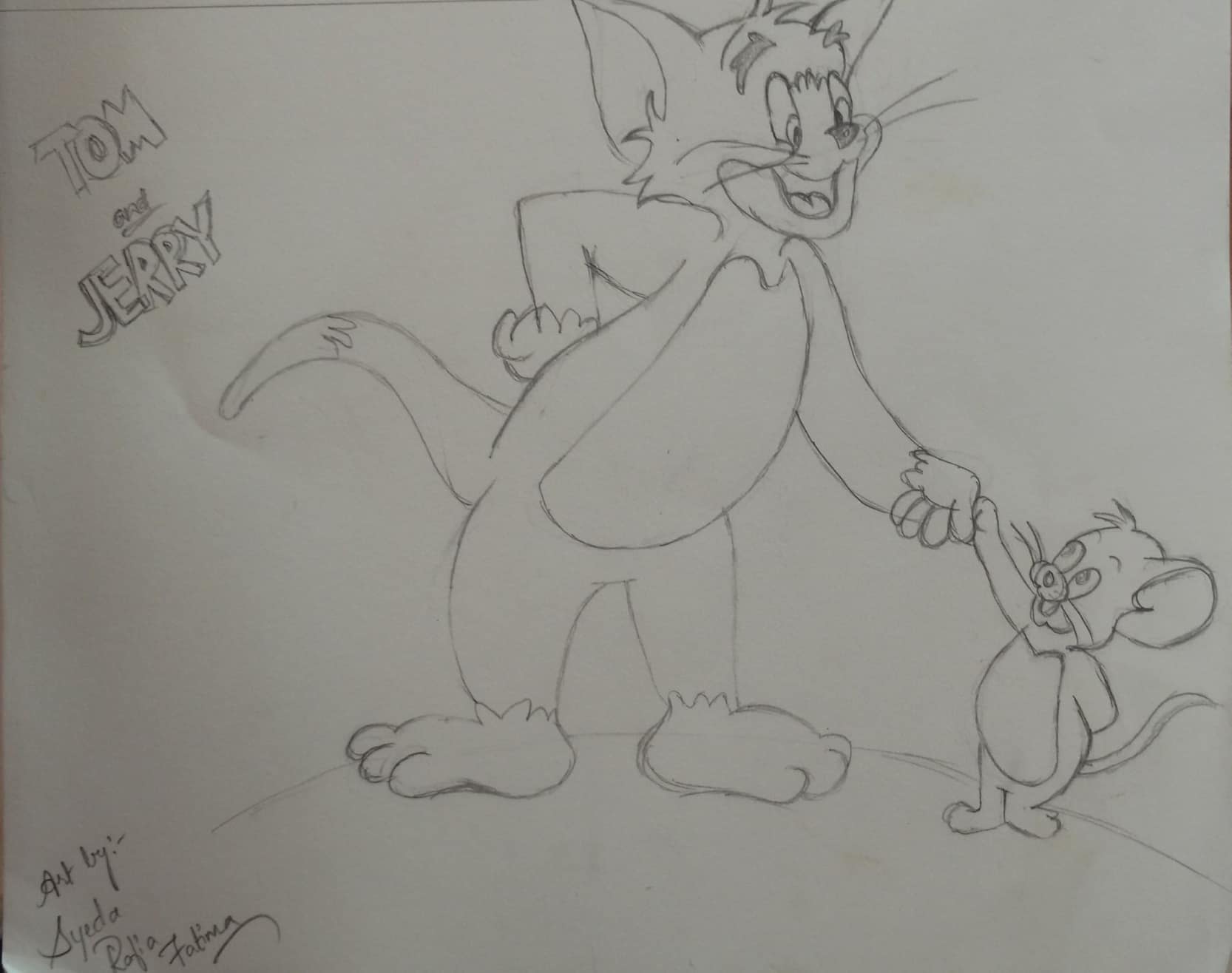 Tom and jerry childhood friends pencil sketch HD wallpaper  Peakpx
