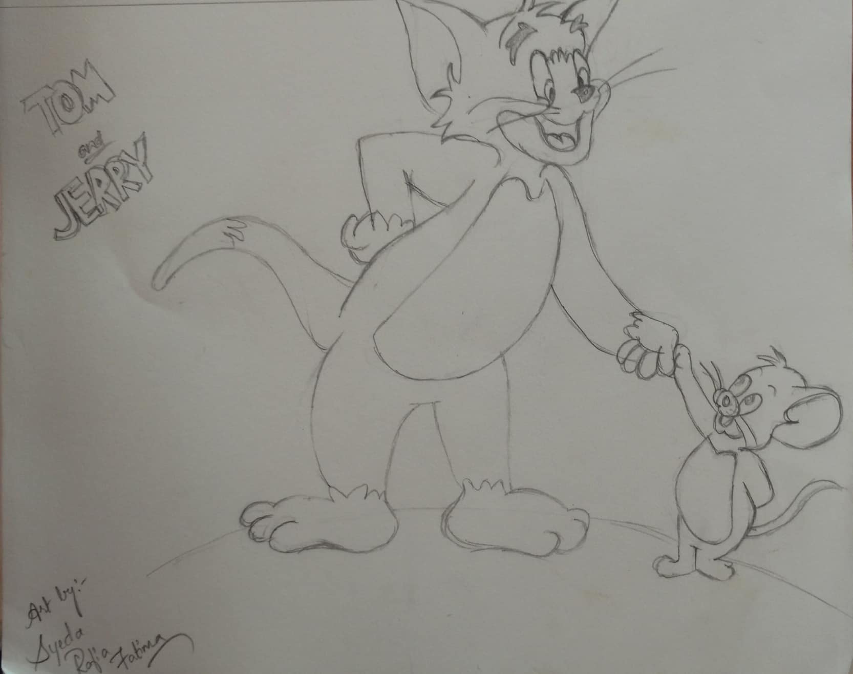 tom and jerry drawings in pencil