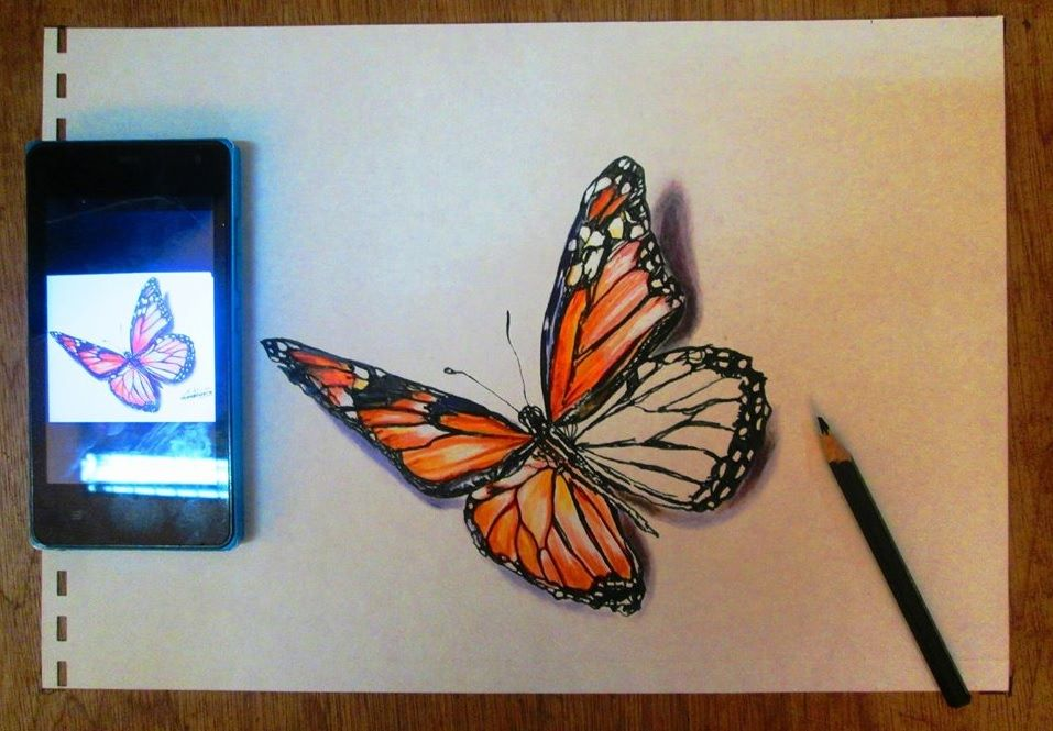 Drawing a Butterfly with Coloured Pencils – Jessie Babin