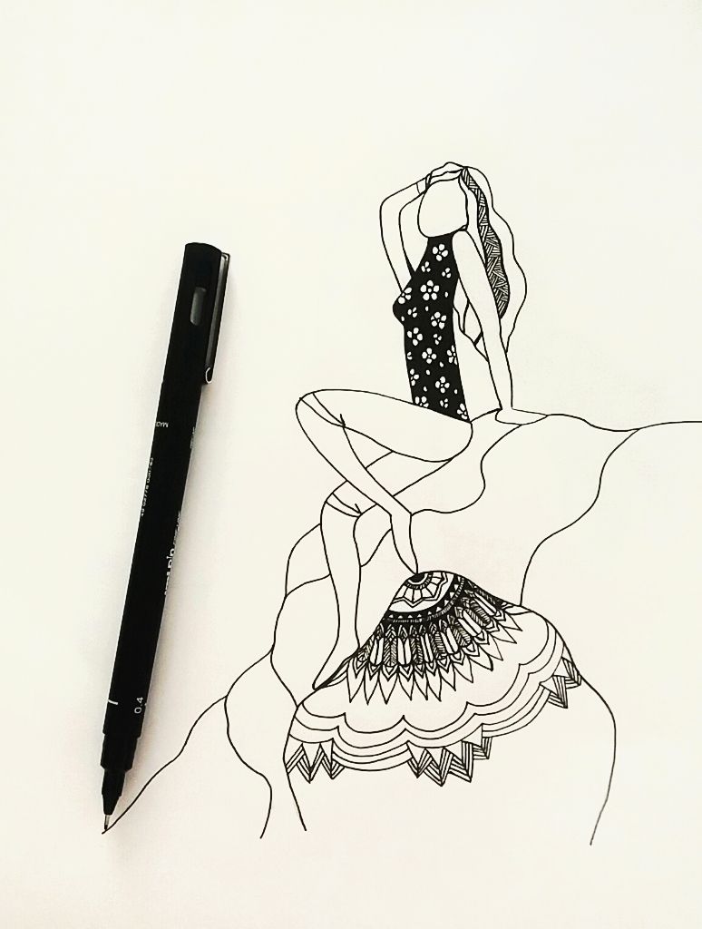 Girl gown mandala art | Book art drawings, Mandala art, Fashion design  sketch