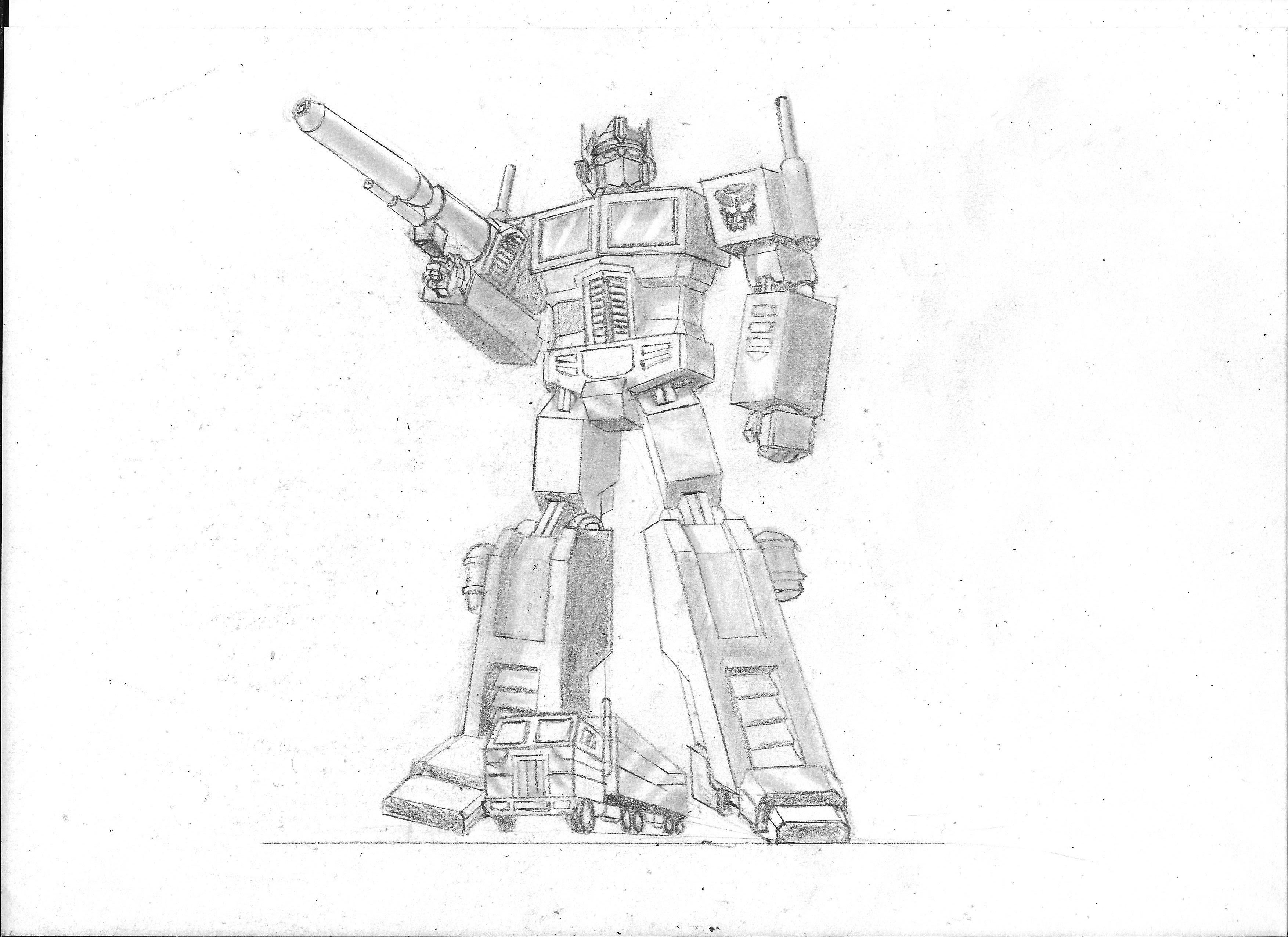 Optimus prime pencil Drawing by MTERM775 on DeviantArt