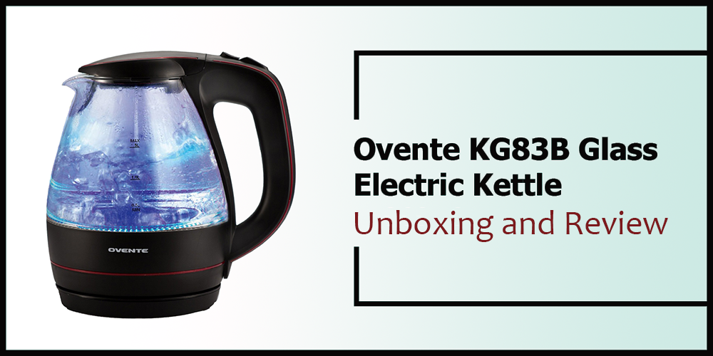 OVENTE 1.5 L Glass Electric Kettle Hot Water Boiler, Auto Shutoff, for  Coffee & Tea - Black KG83B