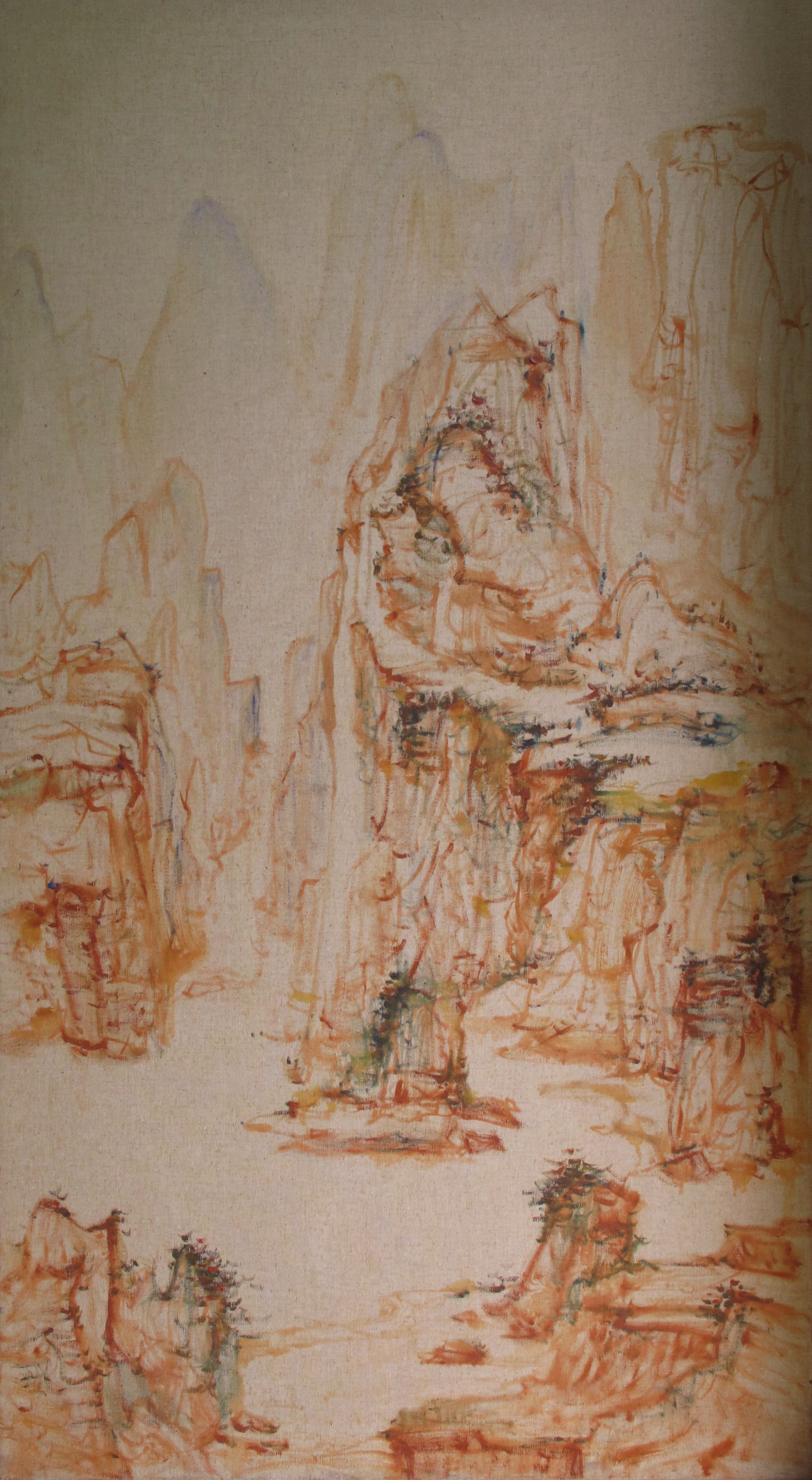 《一曲山水》-油画-80x150cm.JPG