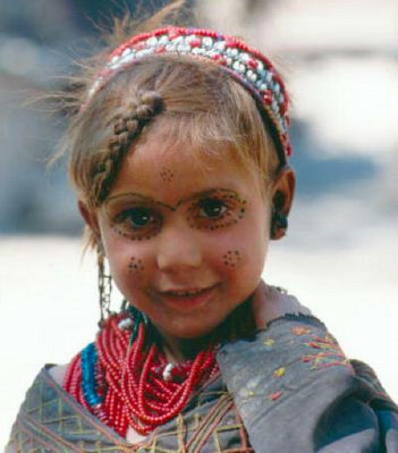 Face Marking On A Kalashian Girl.jpg