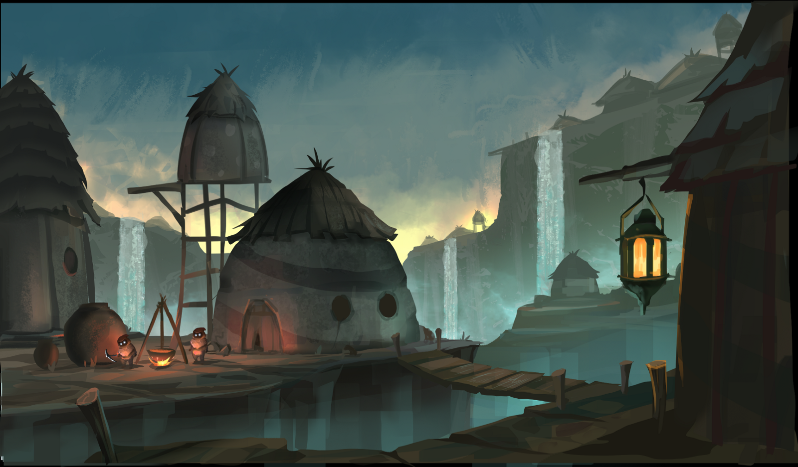 Some of the buildings in an Ernack colony