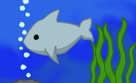 Digital Drawing: Swimming Fish, underwater foliage and bubbles- Animation —  Steemit